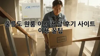 울릉도 원룸 이사? 용달 후기 사이트 이용 꿀팁!